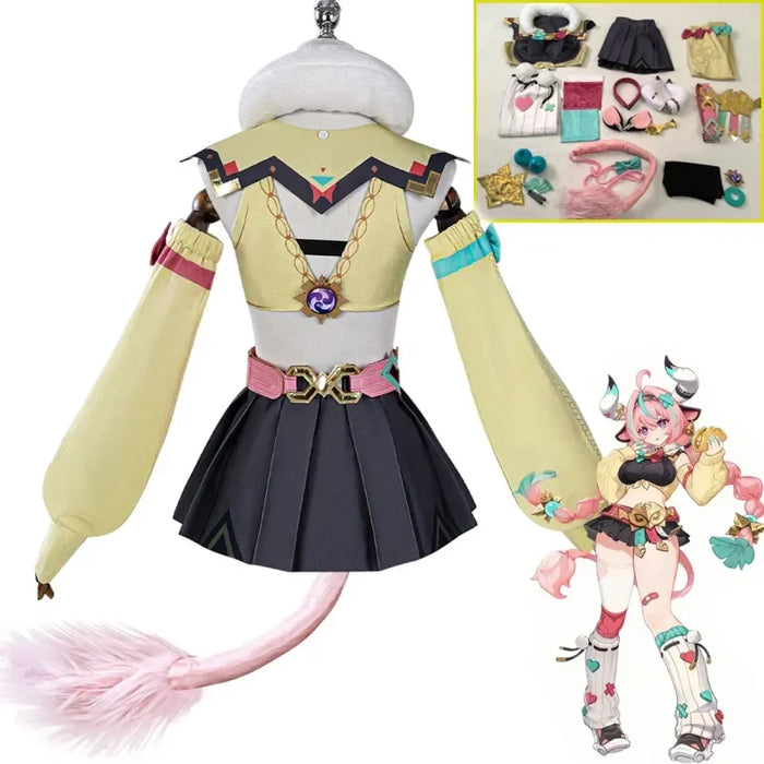Varesa Genshin Cosplay Costume Set – Kawaii Skirt Wig Tail Outfit - for just $62.95! 