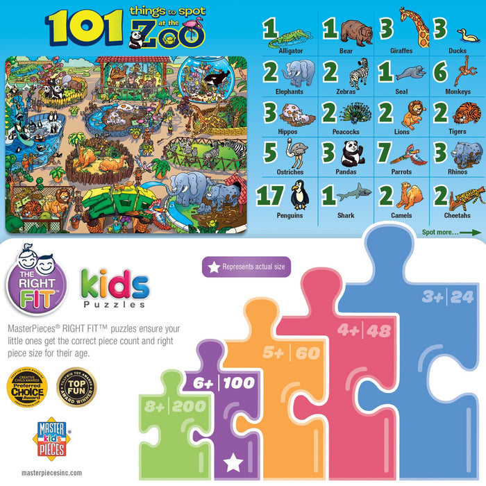 101 Things to Spot at the Zoo - 101 Piece Jigsaw Puzzle - Just $12.99! Shop now at Retro Gaming of Denver