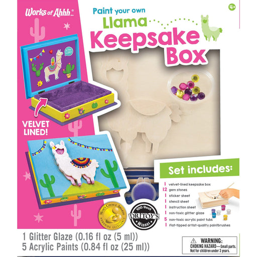 Llama Keepsake Box Wood Craft & Paint Kit - for just $14.99! 