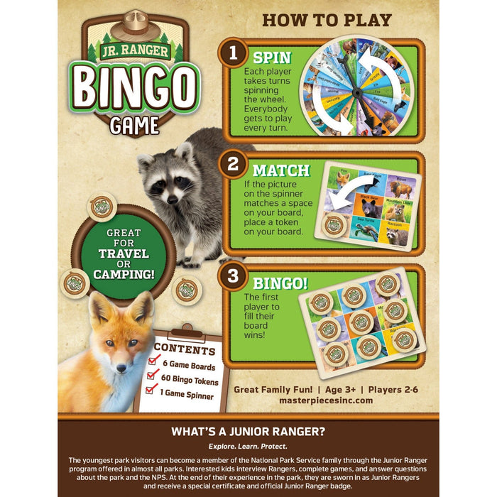 Jr. Ranger Bingo Game - for just $12.99! 