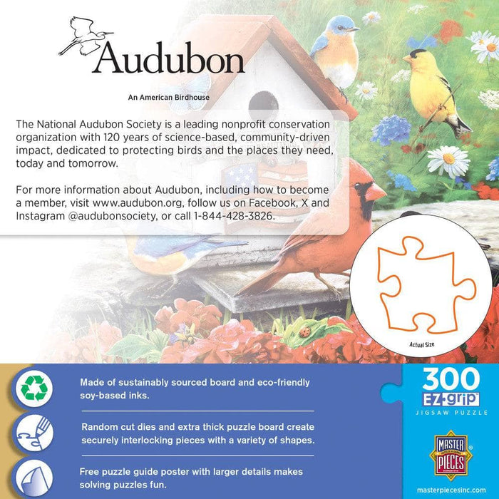 Audubon - An American Birdhouse 300 Piece EZ Grip Jigsaw Puzzle - for just $14.99! 