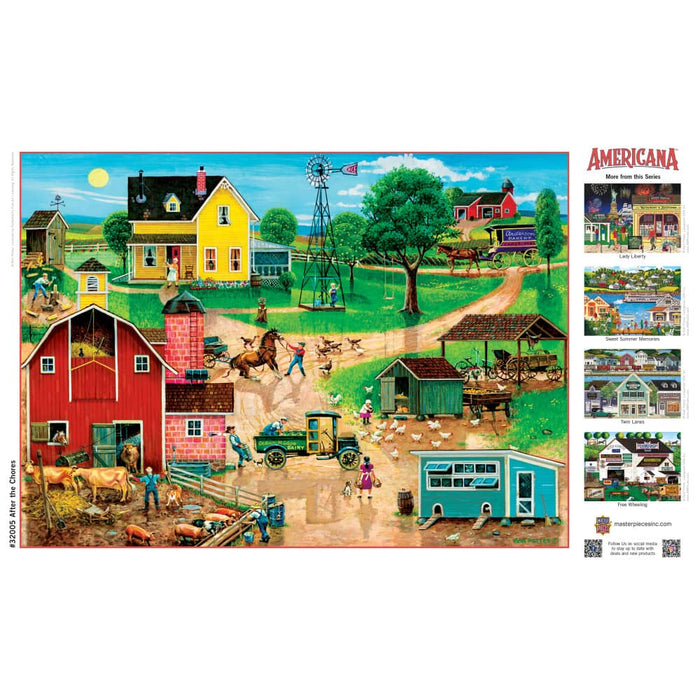 Americana - After the Chores 500 Piece EZ Grip Jigsaw Puzzle - for just $14.99! 