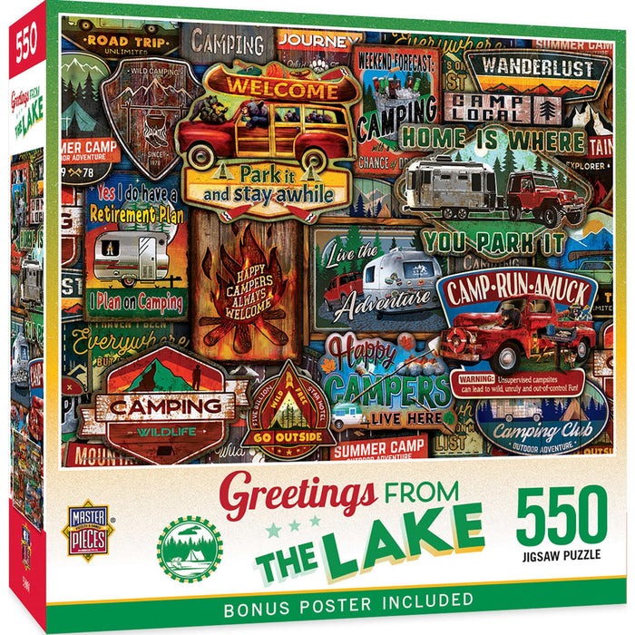 Greetings From The Lake - 550 Piece Jigsaw Puzzle - Just $14.99! Shop now at Retro Gaming of Denver