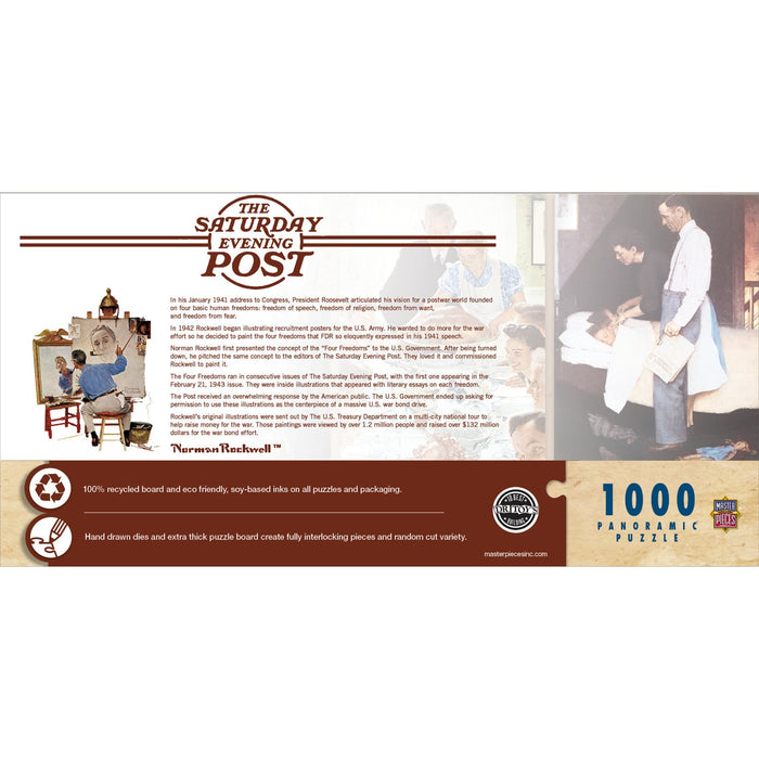 Saturday Evening Post - The Four Freedoms 1000 Piece Panoramic Jigsaw Puzzle - Just $14.99! Shop now at Retro Gaming of Denver