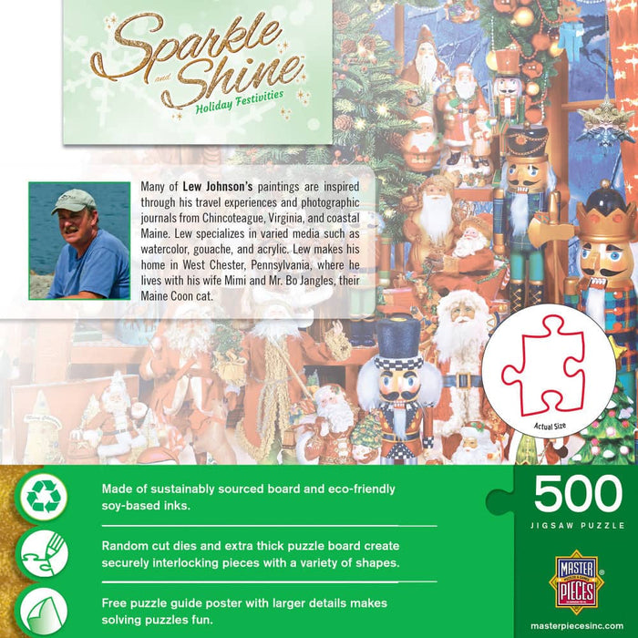 Sparkle & Shine - Holiday Festivities 500 Piece Glitter Jigsaw Puzzle - for just $7.99! 