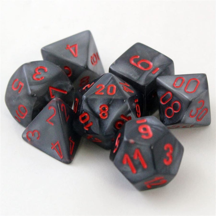 Velvet Poly Black/Red 7-Die Set - Just $11.99! Shop now at Retro Gaming of Denver