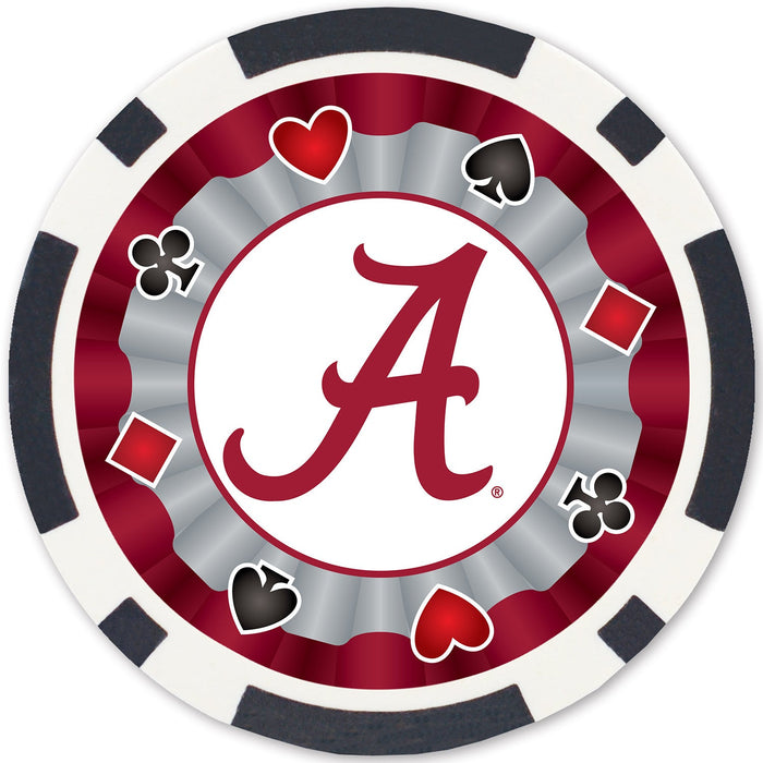 Alabama Crimson Tide 100 Piece Poker Chips - Just $29.99! Shop now at Retro Gaming of Denver