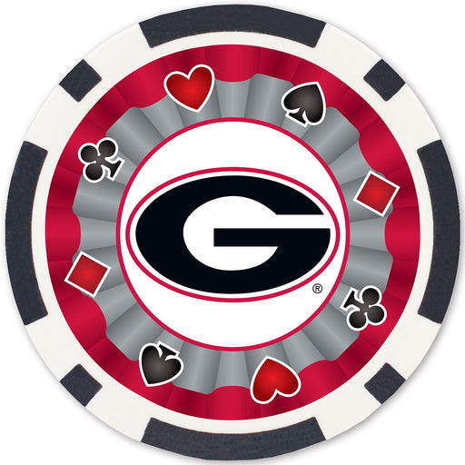Georgia Bulldogs 100 Piece Poker Chips - Premium Poker Chips & Sets - Just $29.99! Shop now at Retro Gaming of Denver