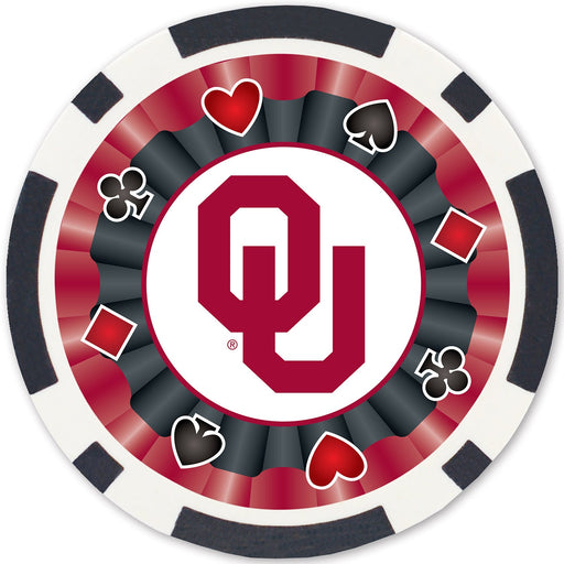 Oklahoma Sooners 100 Piece Poker Chips - Premium Poker Chips & Sets - Just $29.99! Shop now at Retro Gaming of Denver
