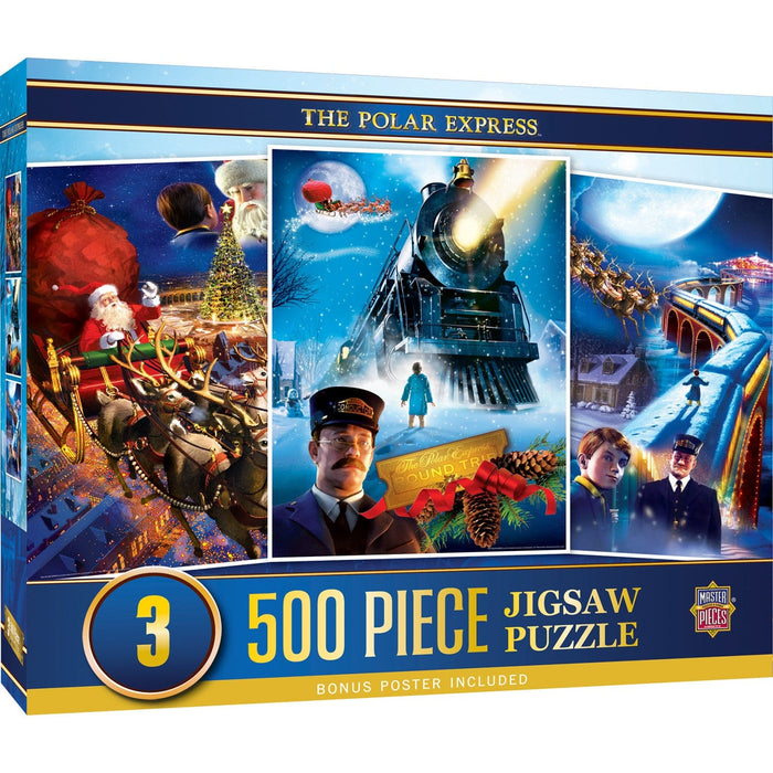 The Polar Express 3-pack 500 Piece Jigsaw Puzzle - for just $24.99! 