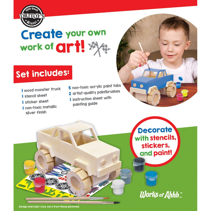 Monster Truck Wood Craft & Paint Kit - for just $19.99! 