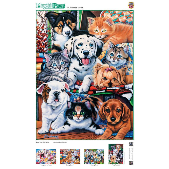 Playful Paws - Hide and Seek 300 Piece EZ Grip Jigsaw Puzzle - for just $14.99! 