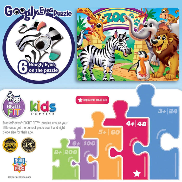 Googly Eyes - Zoo Animals 48 Piece Jigsaw Puzzle - for just $12.99! 
