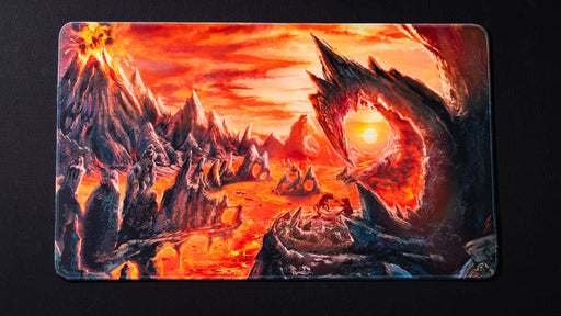 "Smoldering Mountain" — Fallen Lands Playmat by Carlos Balarezo - for just $39.95! 