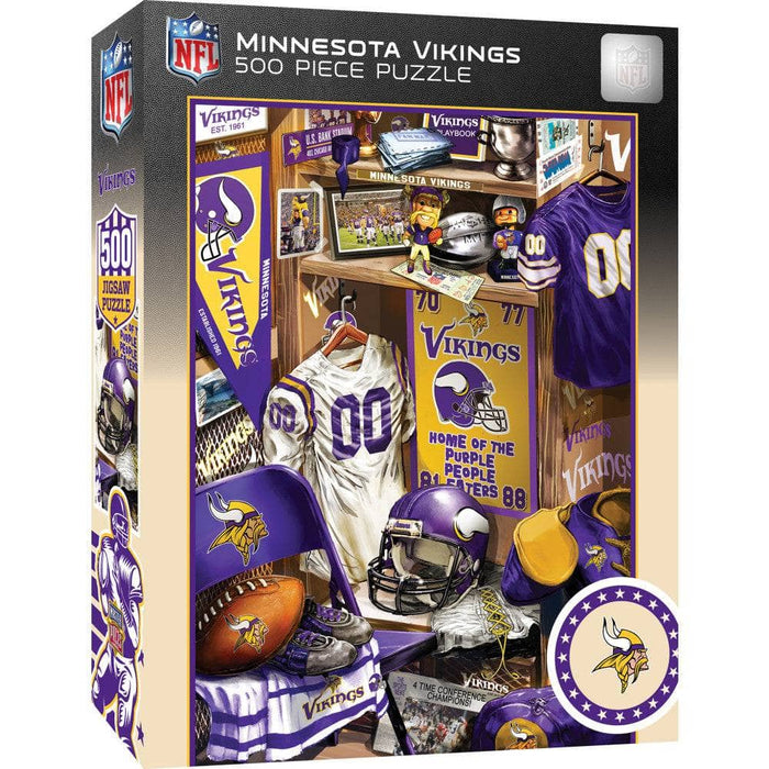 Minnesota Vikings - Locker Room 500 Piece Jigsaw Puzzle - for just $16.99! 