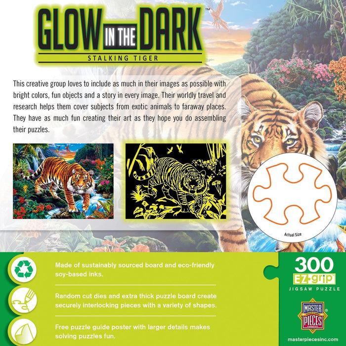Glow in the Dark - Stalking Tiger 300 Piece EZ Grip Jigsaw Puzzle - for just $14.99! 