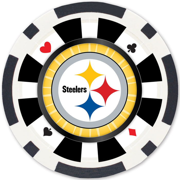 Pittsburgh Steelers 100 Piece Poker Chips - Just $29.99! Shop now at Retro Gaming of Denver