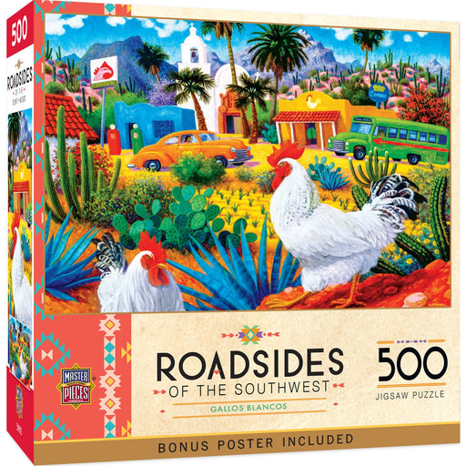 Roadsides of the Southwest - Gallos Blancos 500 Piece Jigsaw Puzzle - Just $14.99! Shop now at Retro Gaming of Denver