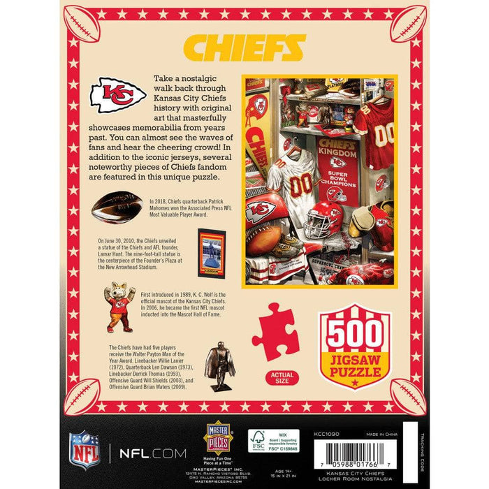 Kansas City Chiefs - Locker Room 500 Piece Jigsaw Puzzle - for just $16.99! 