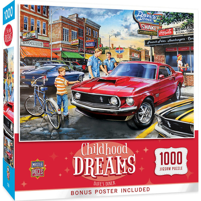 Childhood Dreams - Dave's Diner 1000 Piece Jigsaw Puzzle - Just $16.99! Shop now at Retro Gaming of Denver