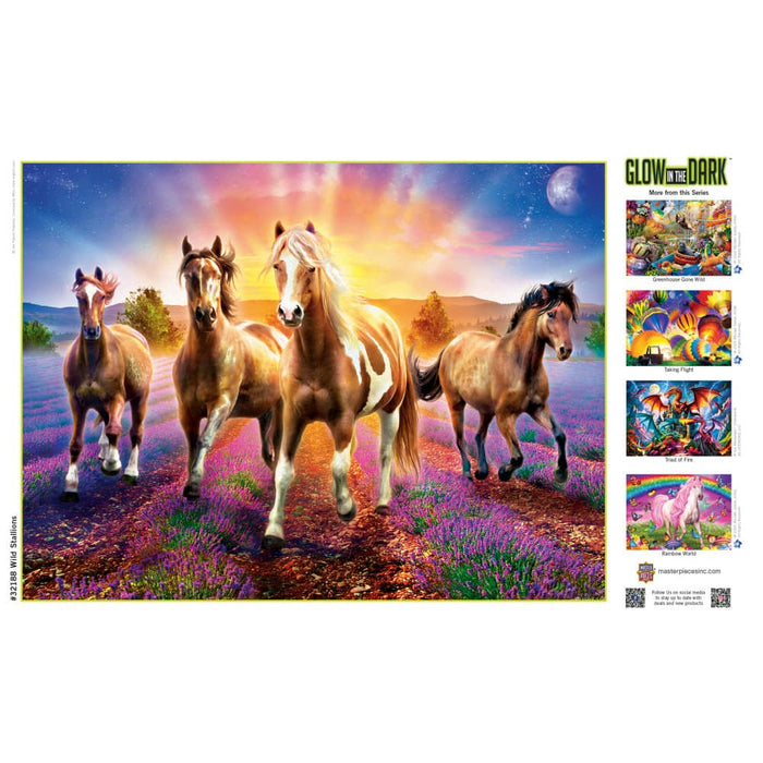 Glow in the Dark - Wild Stallions 300 Piece EZ Grip Jigsaw Puzzle - for just $14.99! 
