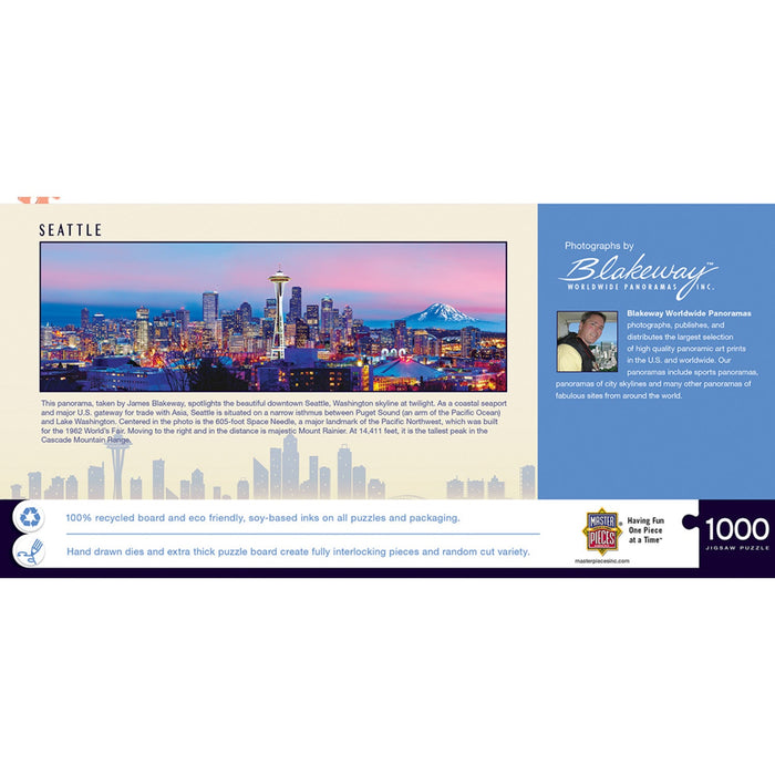 Seattle, Washington 1000 Piece Panoramic Jigsaw Puzzle - Just $19.99! Shop now at Retro Gaming of Denver