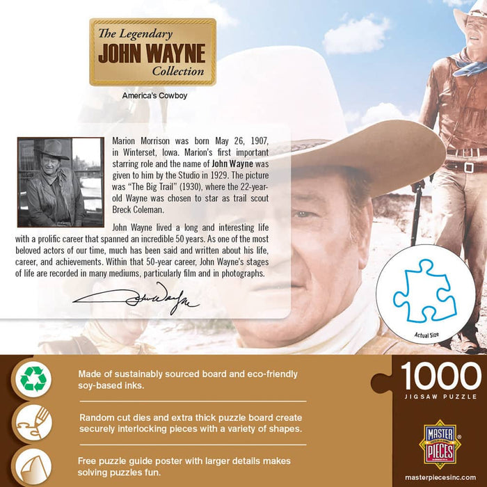 John Wayne Collection - America's Cowboy 1000 Piece Jigsaw Puzzle - for just $16.99! 