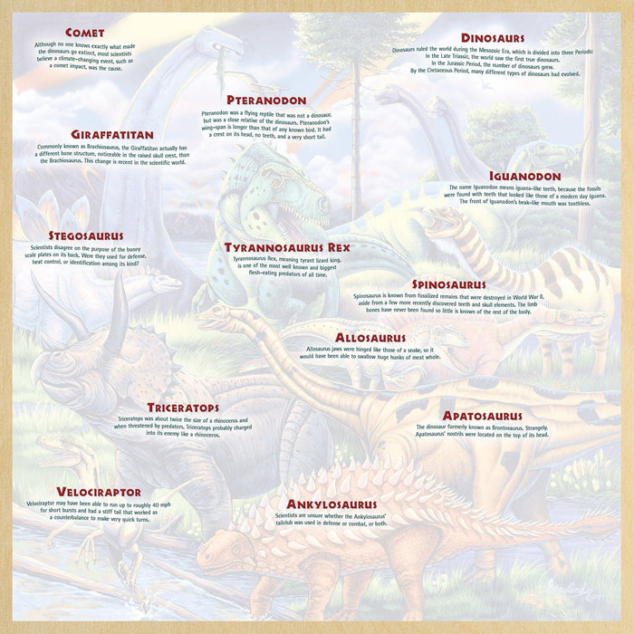 Wood Fun Facts - Dinosaur Friends 48 Piece Wood Jigsaw Puzzle - for just $14.99! 