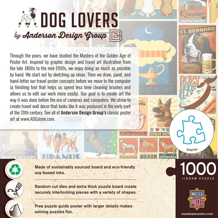 Vintage Posters - Dog Lovers 1000 Piece Jigsaw Puzzle - for just $16.99! 