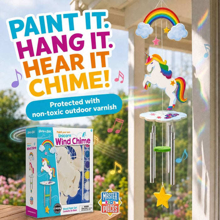 Unicorn Wind Chime Wood Craft & Paint Kit - for just $19.99! 