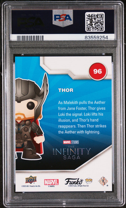 2023 UPPER DECK FUNKO POP MARVEL  THOR PLATINUM #96  PSA 10 - for just $39! 