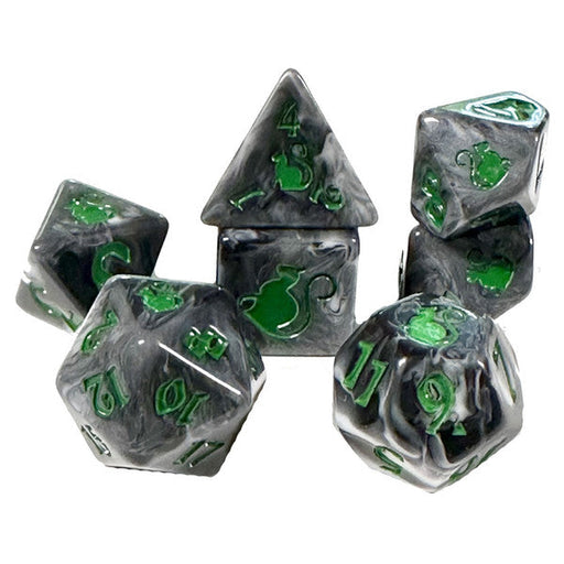 7-Set Polyhedral Dice - Kitty Clacks: Trixie - for just $15.99! 