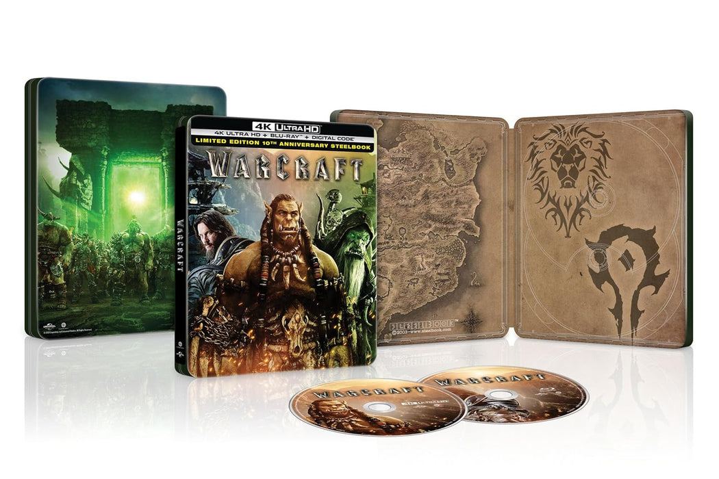 Warcraft - 10th Anniversary Limited Edition Steelbook (4K Ultra HD + Blu-ray + Digital) - for just $37.99! 