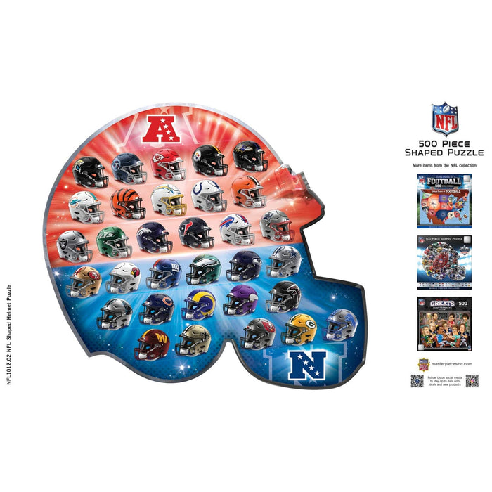 NFL - Teams Helmet 500 Piece Shaped Jigsaw Puzzle - for just $16.99! 