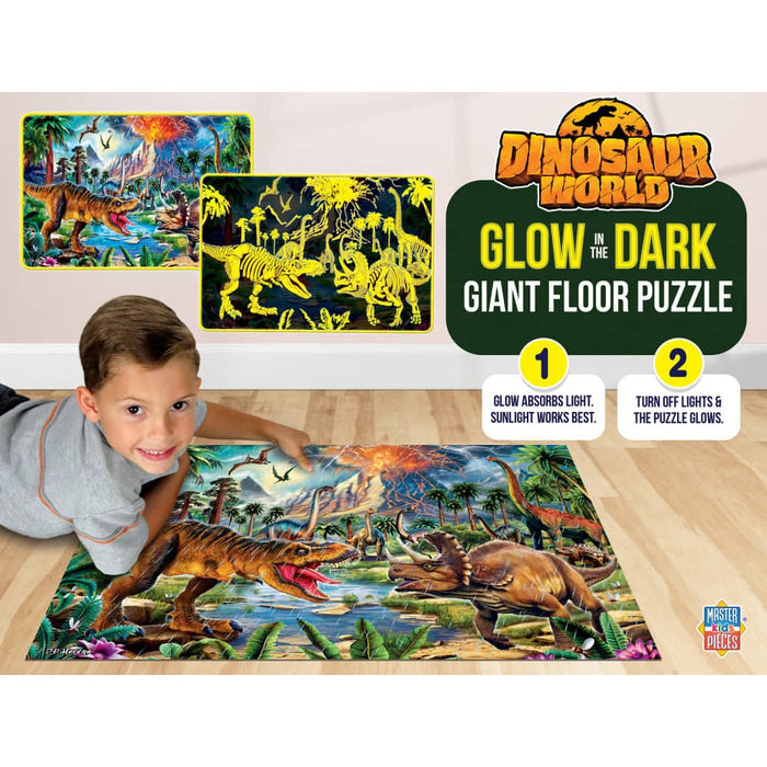 Glow in the Dark - Dinosaur World 48 Piece Floor Jigsaw Puzzle - for just $19.99! 