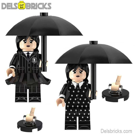 Wednesday Addams Set of 2 Lego-Compatible Minifigures - Premium Minifigures - Just $7.50! Shop now at Retro Gaming of Denver