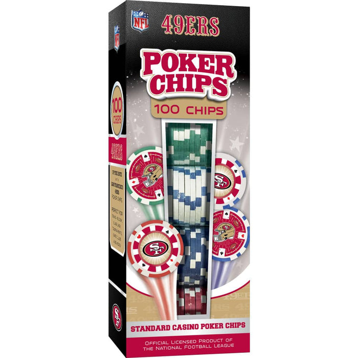 San Francisco 49ers 100 Piece Poker Chips - for just $29.99! 