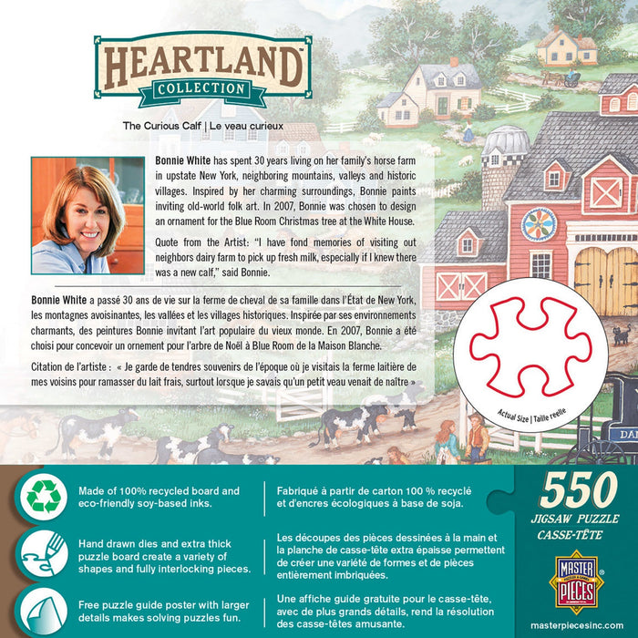 Heartland - The Curious Calf 550 Piece Jigsaw Puzzle - Just $14.99! Shop now at Retro Gaming of Denver