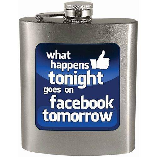 What happens tonight goes on facebook tomorrow 7oz. Hip Flask - Just $12.55! Shop now at Retro Gaming of Denver