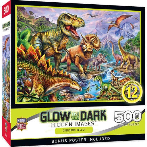 Hidden Images - Dinosaur Valley 500 Piece Jigsaw Puzzle - for just $14.99! 