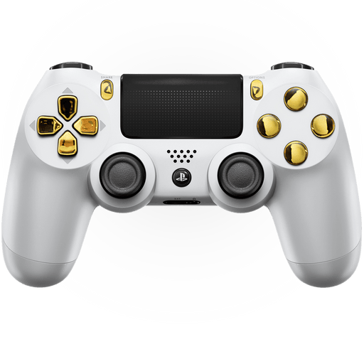 WHITE GOLD PS4 CUSTOM MODDED CONTROLLER - Premium PS4 READY TO GO EDITION - Just $99.99! Shop now at Retro Gaming of Denver