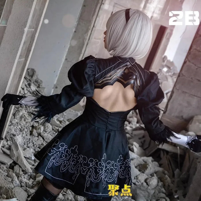 NieR: Automata 9S & 2B Cosplay Costume with Wig and Accessories - for just $34.95! 