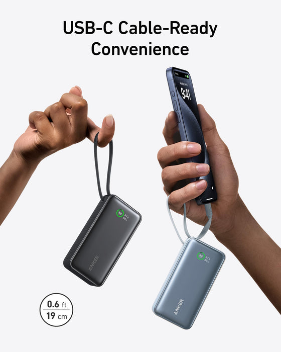 Anker Nano Power Bank (30W, Built-In USB-C Cable) - for just $43.49! 