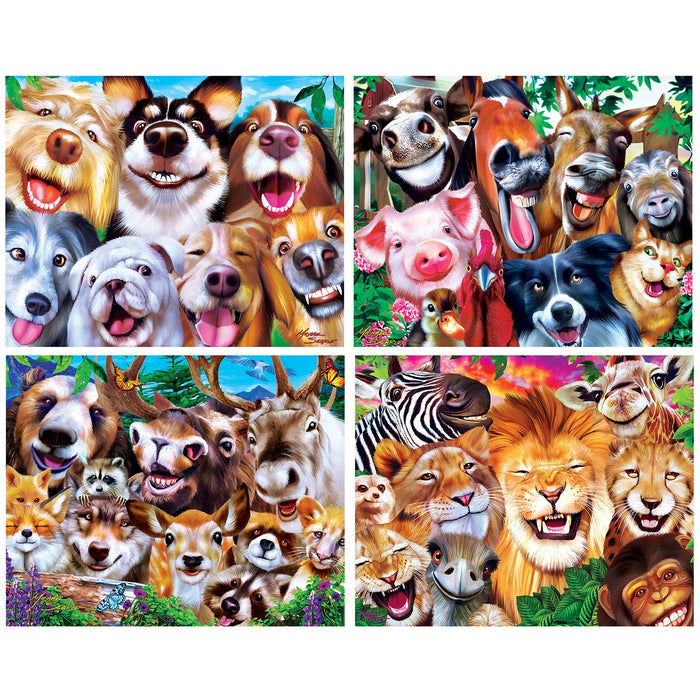 Selfies 100 Piece Jigsaw Puzzles 4-Pack - Just $14.99! Shop now at Retro Gaming of Denver