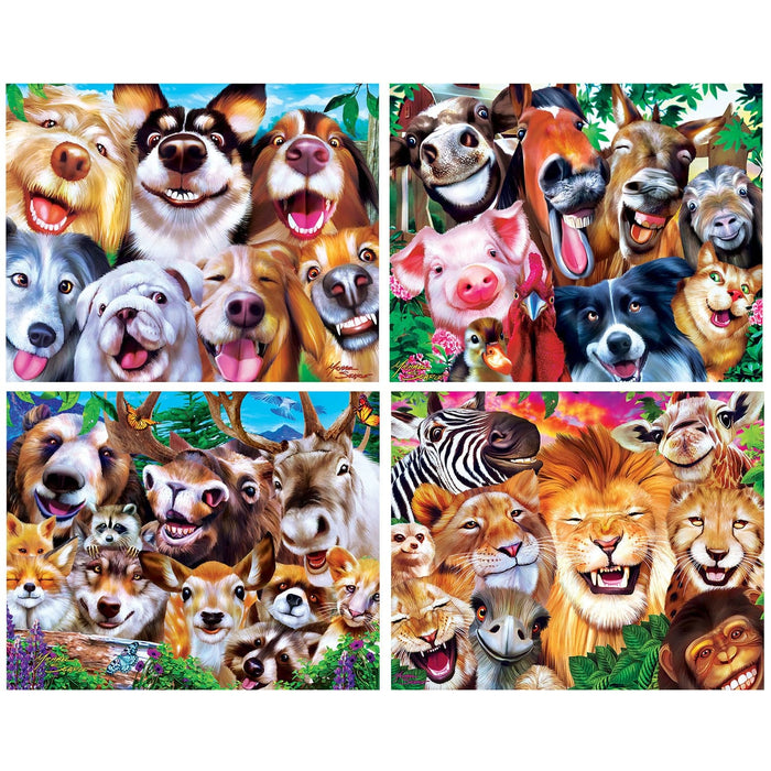 Selfies 100 Piece Jigsaw Puzzles 4-Pack - for just $14.99! 