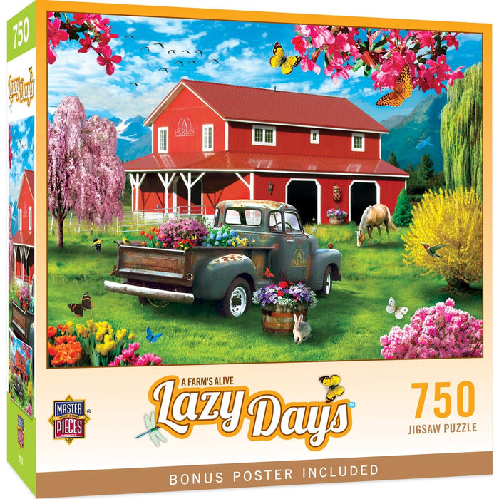 Lazy Days - A Farm's Alive 750 Piece Jigsaw Puzzle - for just $14.99! 