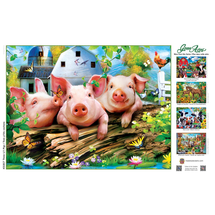 Green Acres - Three Lil' Pigs 300 Piece EZ Grip Jigsaw Puzzle - Just $14.99! Shop now at Retro Gaming of Denver