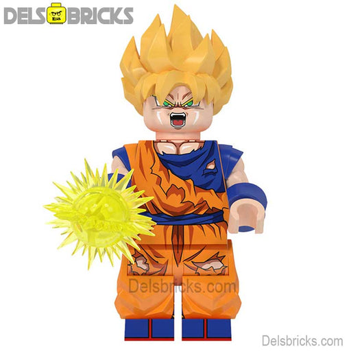 Dragon Ball Z Goku Super Saiyan Lego-Compatible Minifigure - Premium Minifigures - Just $4.99! Shop now at Retro Gaming of Denver