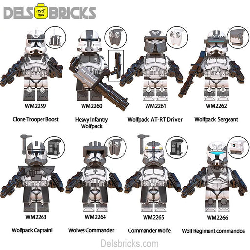 Wolfpack Clone troopers Set of 8 Star Wars Minifigures - Premium Lego Star Wars Minifigures - Just $26.99! Shop now at Retro Gaming of Denver