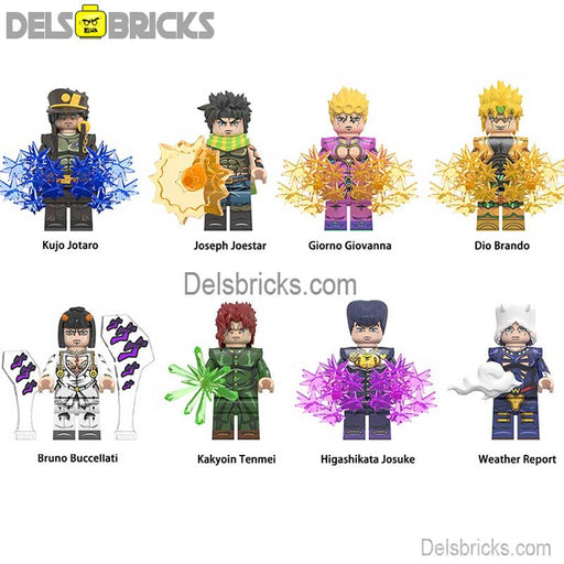 JoJo's Bizarre Adventure set of 8 NEW Anime Lego Minifigures custom toys (Lego-Compatible Minifigures) - Just $29.99! Shop now at Retro Gaming of Denver